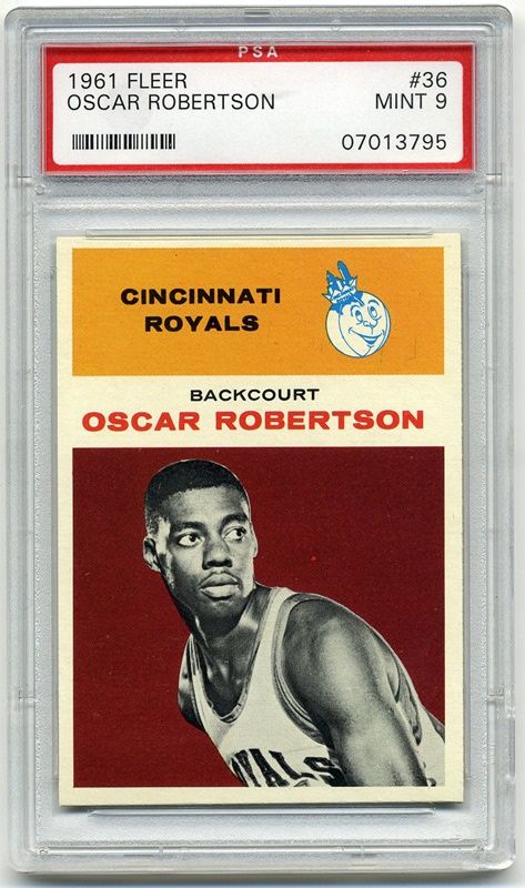 Basketball Cards - 1961 Fleer #36 Oscar Robertson PSA 9