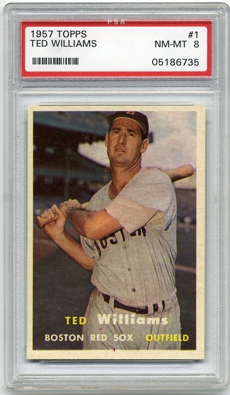 - 1957 Topps #1 Ted Williams PSA 8