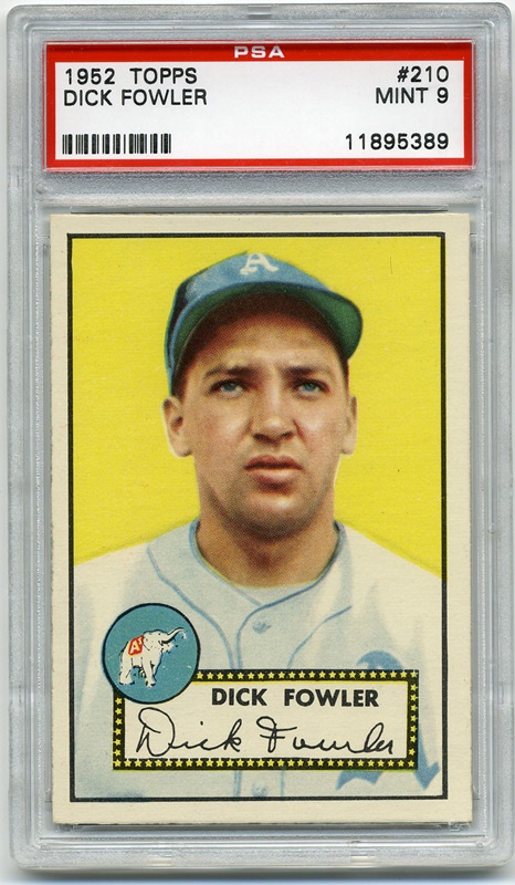 Baseball and Trading Cards - 1952 Topps #210 Dick Fowler PSA 9