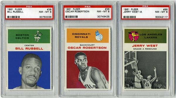 Basketball Cards - 1961 Fleer Basketball PSA 8 Collection (9)