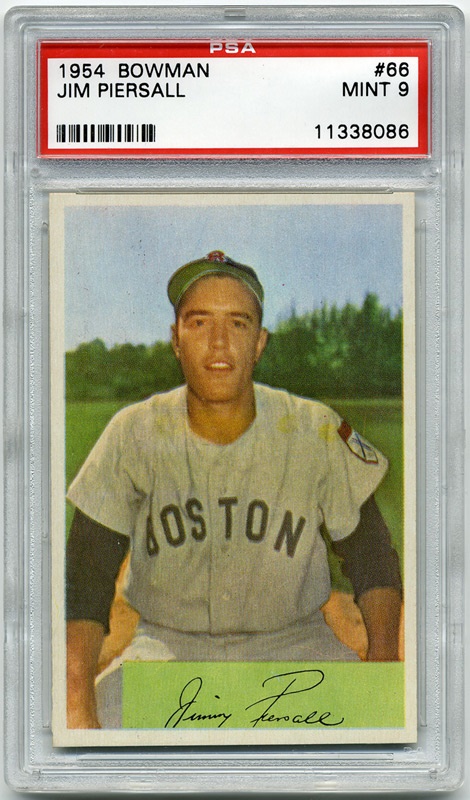 Baseball and Trading Cards - 1954 Bowman #66 Jim Piersall PSA 9
