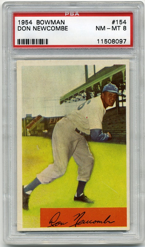 Baseball and Trading Cards - 1954 Bowman #154 Don Newcombe PSA 8