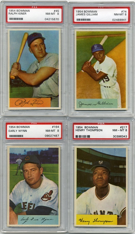 - 1954 Bowman Huge PSA 8 Collection (103) - Almost Half the Set!