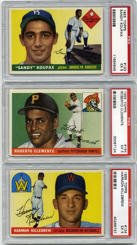 Baseball and Trading Cards - 1955 Topps Baseball Near Complete Set - All PSA Graded!