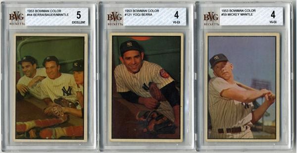 1953 Bowman Color Partial Set with Graded Cards (111/160)