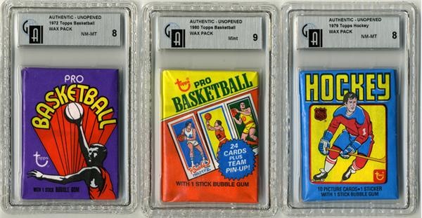 Unopened Cards - High Grade Collection of Unopened Basketball and Hockey Packs