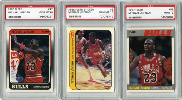 Basketball Cards - High Grade Early Michael Jordan Collection (5)
