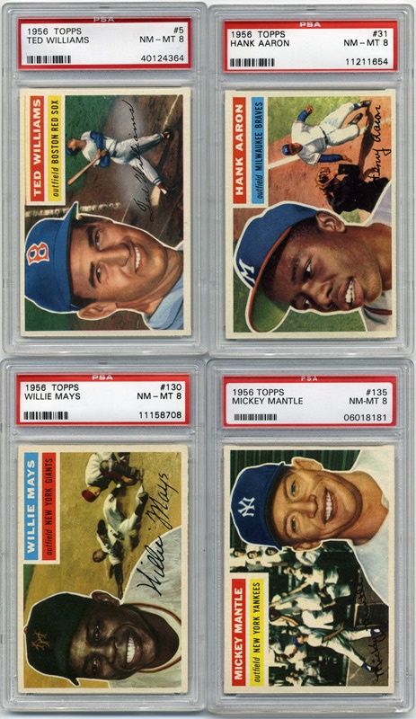 Baseball and Trading Cards - 1956 Topps Baseball Complete Master Set - All PSA Graded!