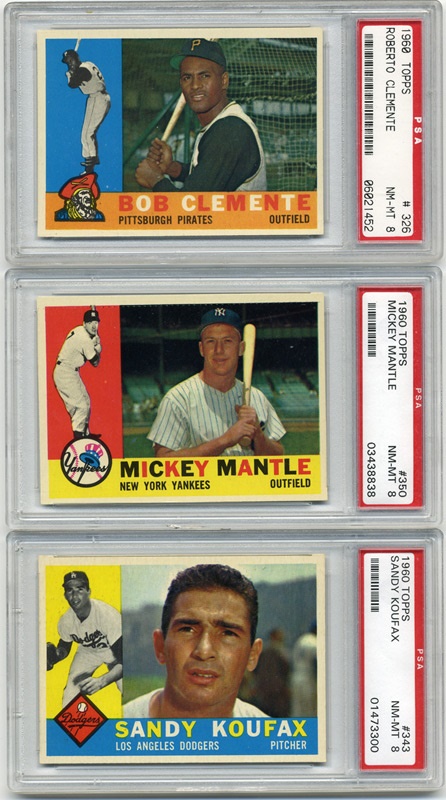 Baseball and Trading Cards - 1960 Topps High Grade Complete Set - Mostly PSA Graded