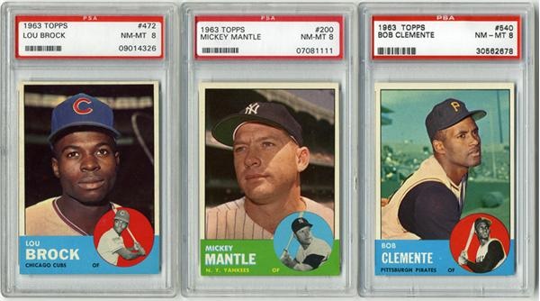 1963 Topps PSA Graded 8 Collection (63)