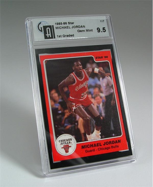 Basketball Cards - 1985-86 Star Michael Jordan #117 GAI 9.5 Gem Mint 1st Graded
