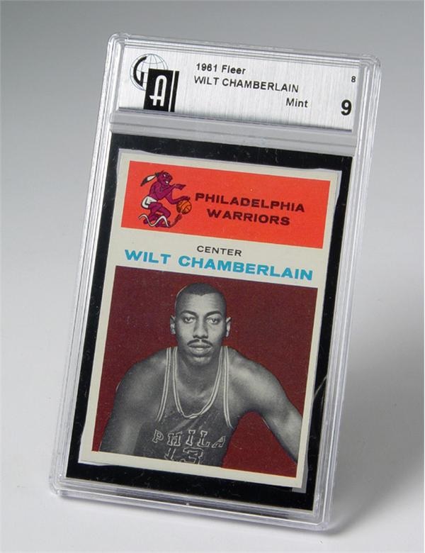 Basketball Cards - 1961/62 Fleer #8 Wilt Chamberlain Rookie GAI 9