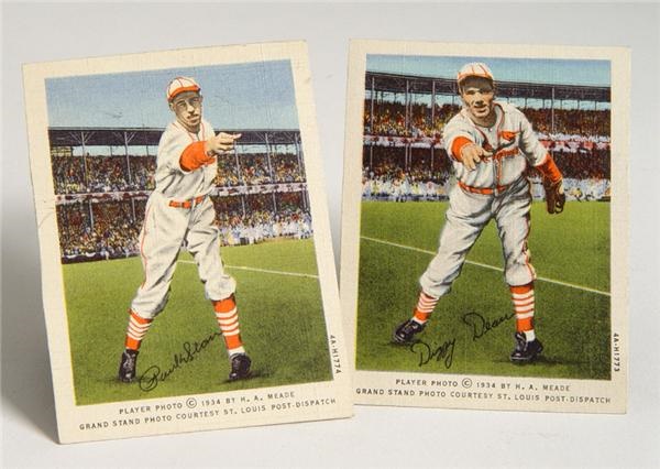 Baseball and Trading Cards - 1934 Rice Stix Two Card Set