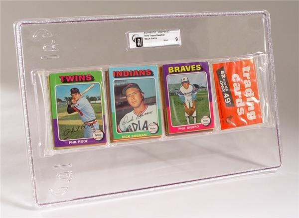 January 2005 Internet Auction - 1975 Topps Baseball Rack Pack GAI 9