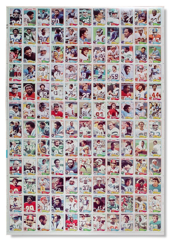 January 2005 Internet Auction - 1982 Topps Football Uncut Sheets (2)