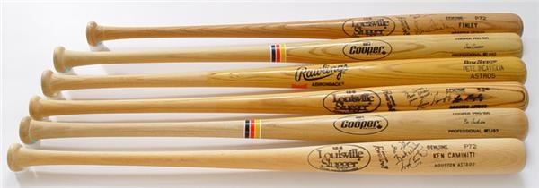 January 2005 Internet Auction - Lot of Six (6) Game Issued Early  1990's Bats