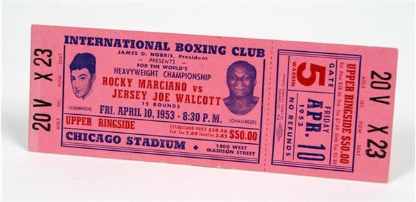 January 2005 Internet Auction - Marciano vs Wolcott Full Fight Ticket