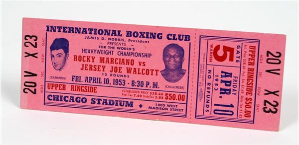 Marciano vs Wolcott Full Fight Ticket