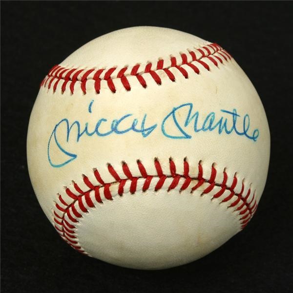 - Mickey Mantle Single Signed Baseball