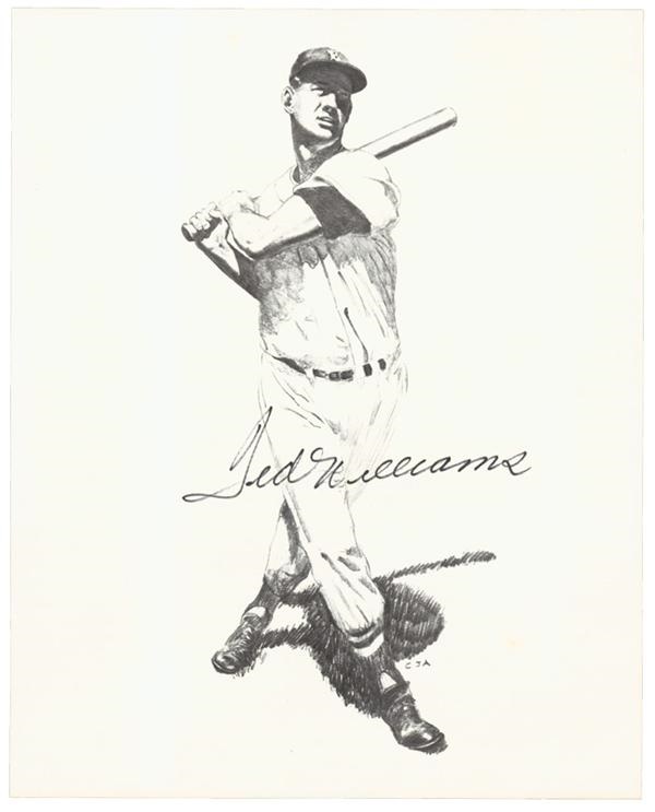 January 2005 Internet Auction - Ted Williams Autographed Print