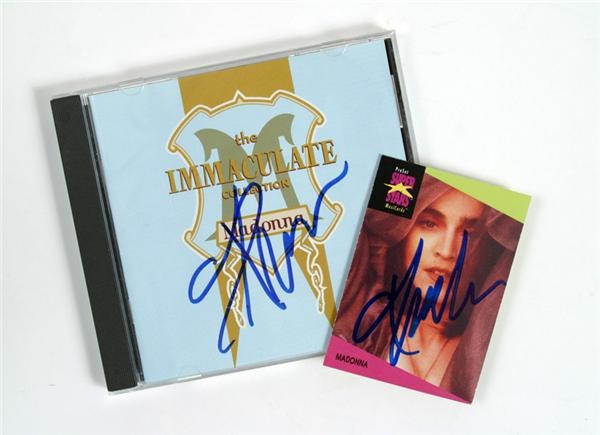 - Madonna Autographed Trading Card & CD