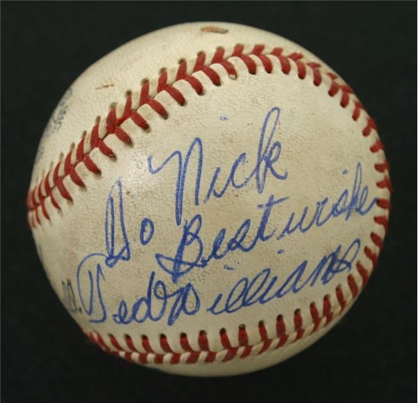 January 2005 Internet Auction - Vintage Ted Williams Single Signed Baseball