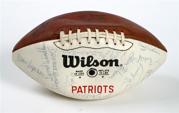 - 1986 New England Patriots Autographed Football