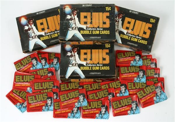 1978 Topps Elvis Trading Card Box Lot (4)