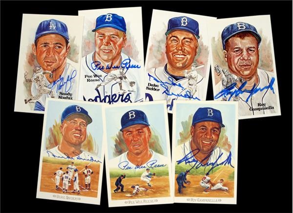- Autographed Perez Steele Brooklyn Dodger At Card Collection (7)