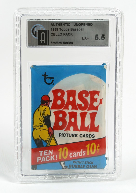 January 2005 Internet Auction - 1969 Unopened Topps Baseball Cello Pack 5th/6th Series