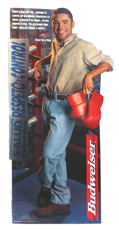 January 2005 Internet Auction - Oscar De La Hoya Beer Advertisment Standup (70")