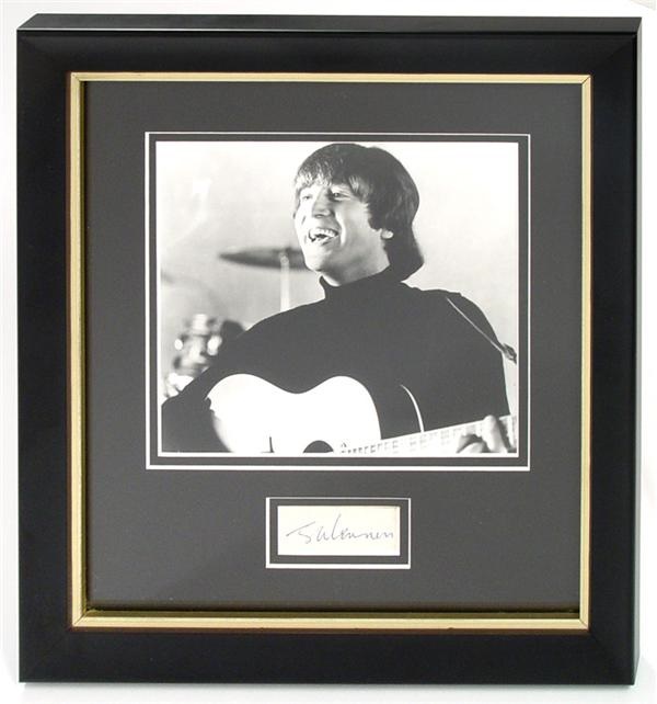 Boston Garden - John Lennon "Performing Right Society" Framed Signature