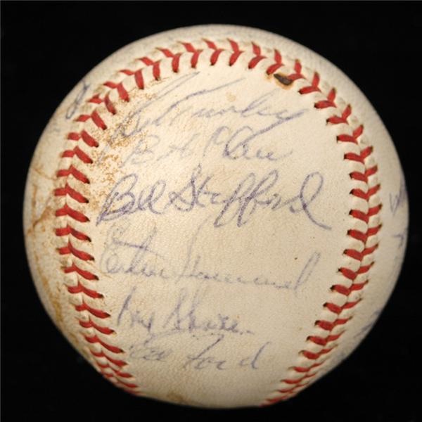Boston Garden - 1961 New York Yankees Team Signed Baseball