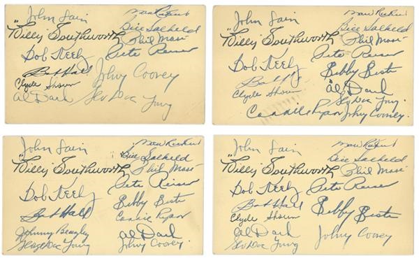 - 1949 Boston Braves Team Signed GPC's