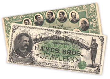 19th Century Baseball - 1887 Detroit & Chicago Baseball Currency