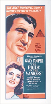 - 1942 The Pride of the Yankees Insert (18x36" framed)