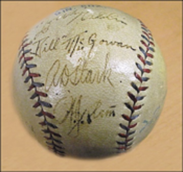 Baseball Autographs - Bill Klem & Bill McGowan Signed Baseball