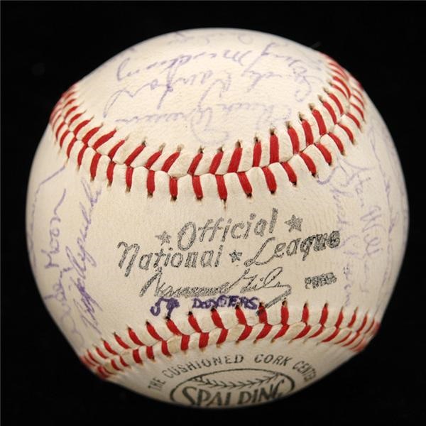 Boston Garden - 1959 Los Angeles Dodgers Team Signed Baseball