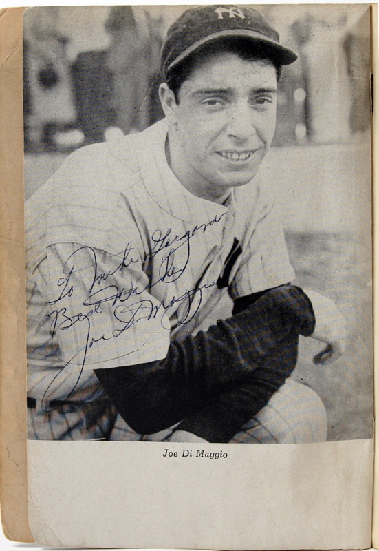 Boston Garden - Joe DiMaggio "Lucky To Be A Yankee" Signed Book