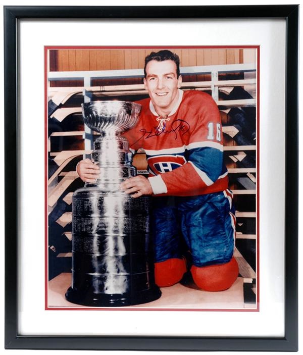 Boston Garden - Henri and Maurice Richard Signed 16 x 20 Framed Photos (2)