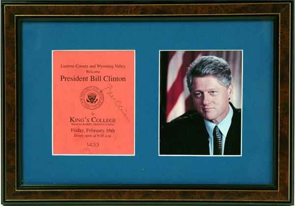 President Bill Clinton "In Person" Signed Invitation