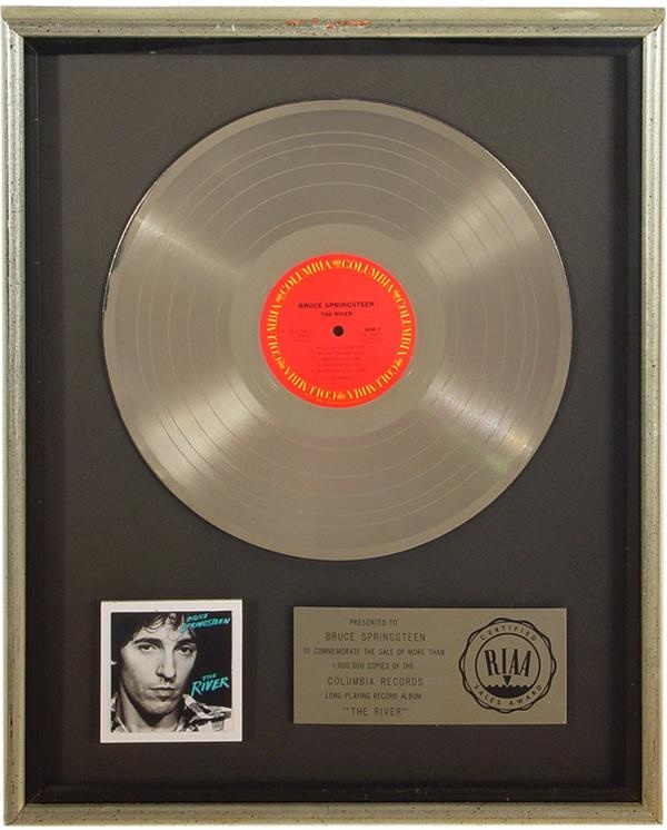 Bruce Springsteen - The River Platinum Record Award Presented to Bruce Springsteen PERSONALLY