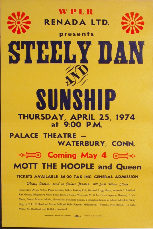 Rock Posters - 1974 Queen & Mott the Hoople Poster