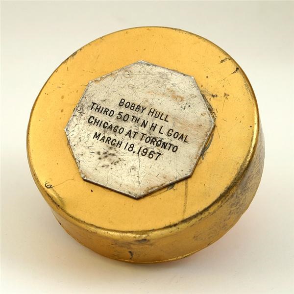 Bobby Hull - Bobby Hull's 1966-67 50th Goal Puck