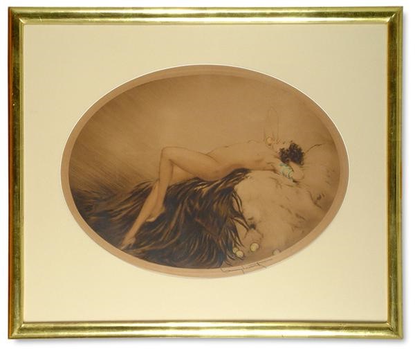 Fine Art - 1920's Louis Icant Erotic Etching ("Eve")