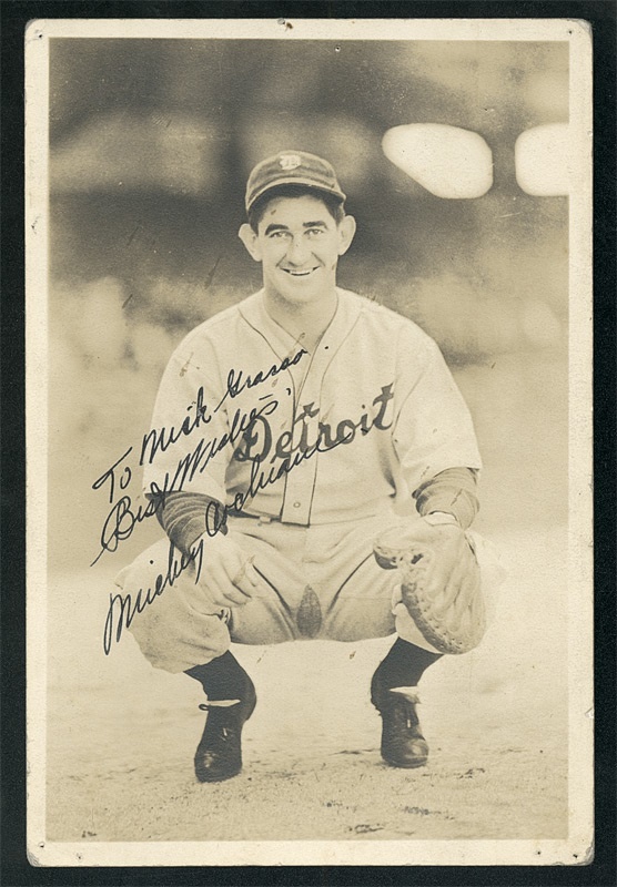 Baseball Autographs - Mickey Cochrane Signed George Burke Photo