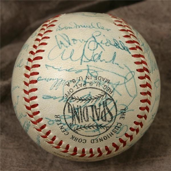 Autographed Baseballs - 1954 World Championship New York Giants Signed Baseball