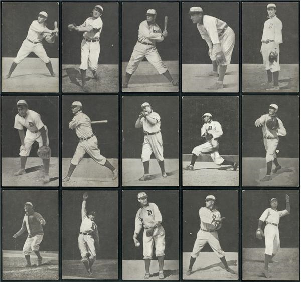 Vintage Baseball Cards - 1907 Detroit Tigers Dietsche Postcard Near Set (15 of 16)