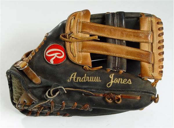 Baseball Equipment - Circa 2002 Andruw Jones Game Used Glove