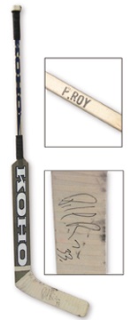 - 2000 Patrick Roy Autographed Stick